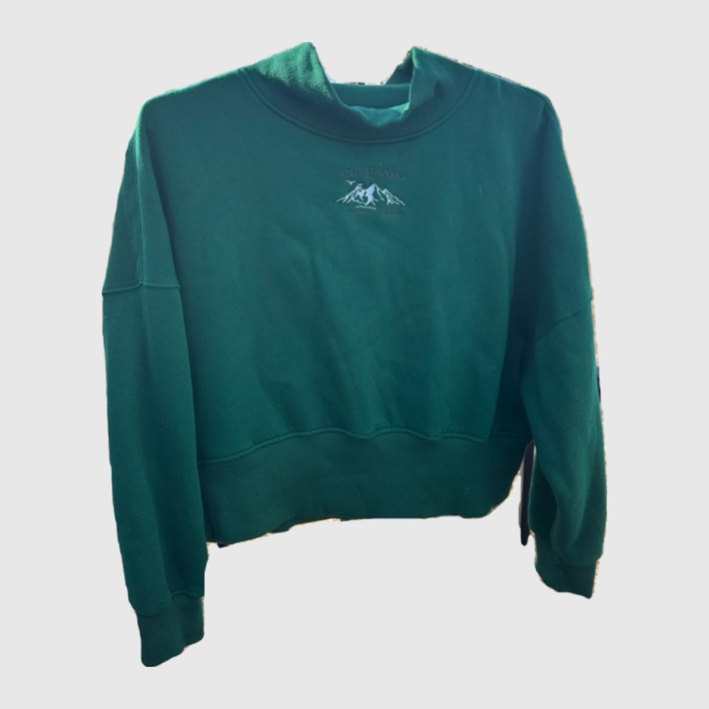 Wild Fable Green Oversized Sweatshirt Long Sleeve